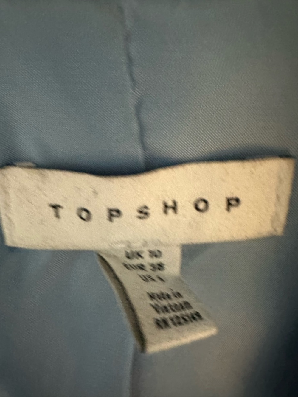 Topshop Light Blue Double-Breasted Suit Blazer & Trousers - Picture 2 of 3